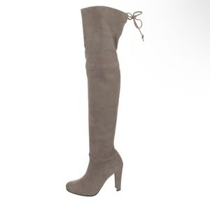 Stuart Weitzman Suede Over-The-Knee Sock Boots